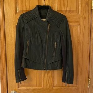 Michael Kors Black Leather Jacket Size XS/S